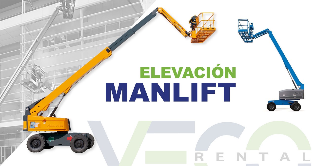 Elevación: manlift telescópico y articulado Veco Rental