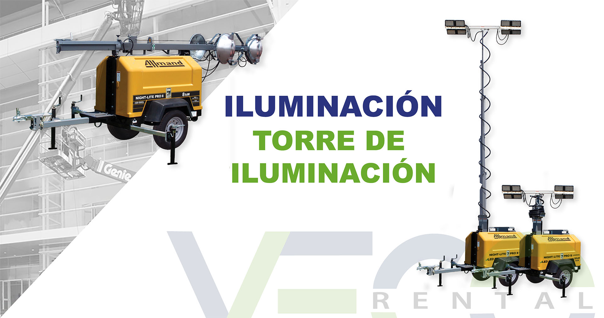 Iluminación: torre de iluminación Veco Rental